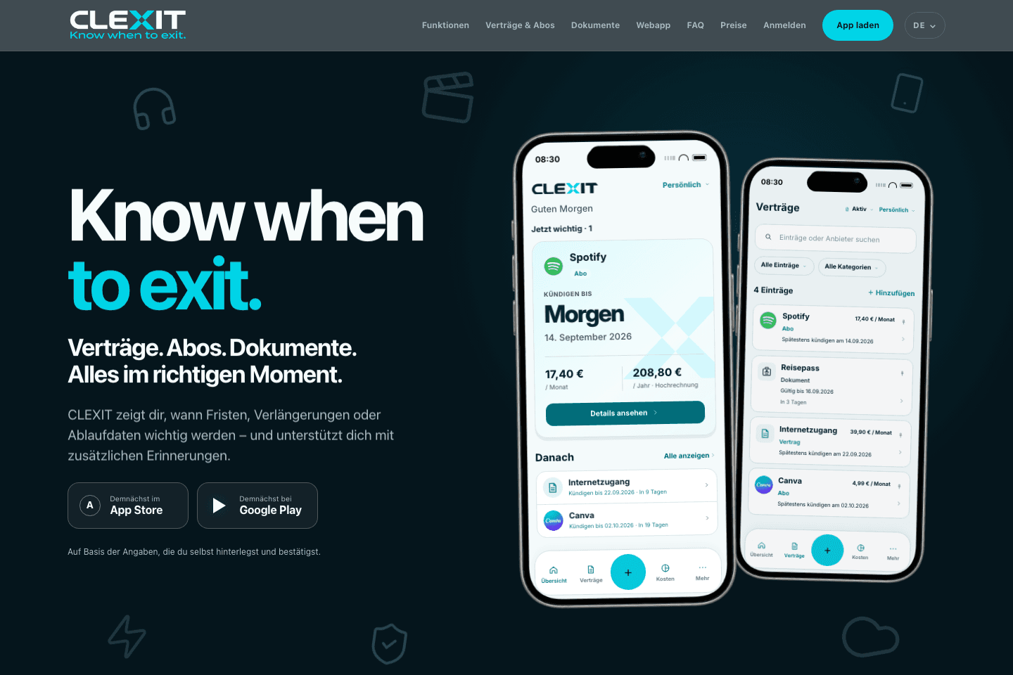 CLEXIT Website & App