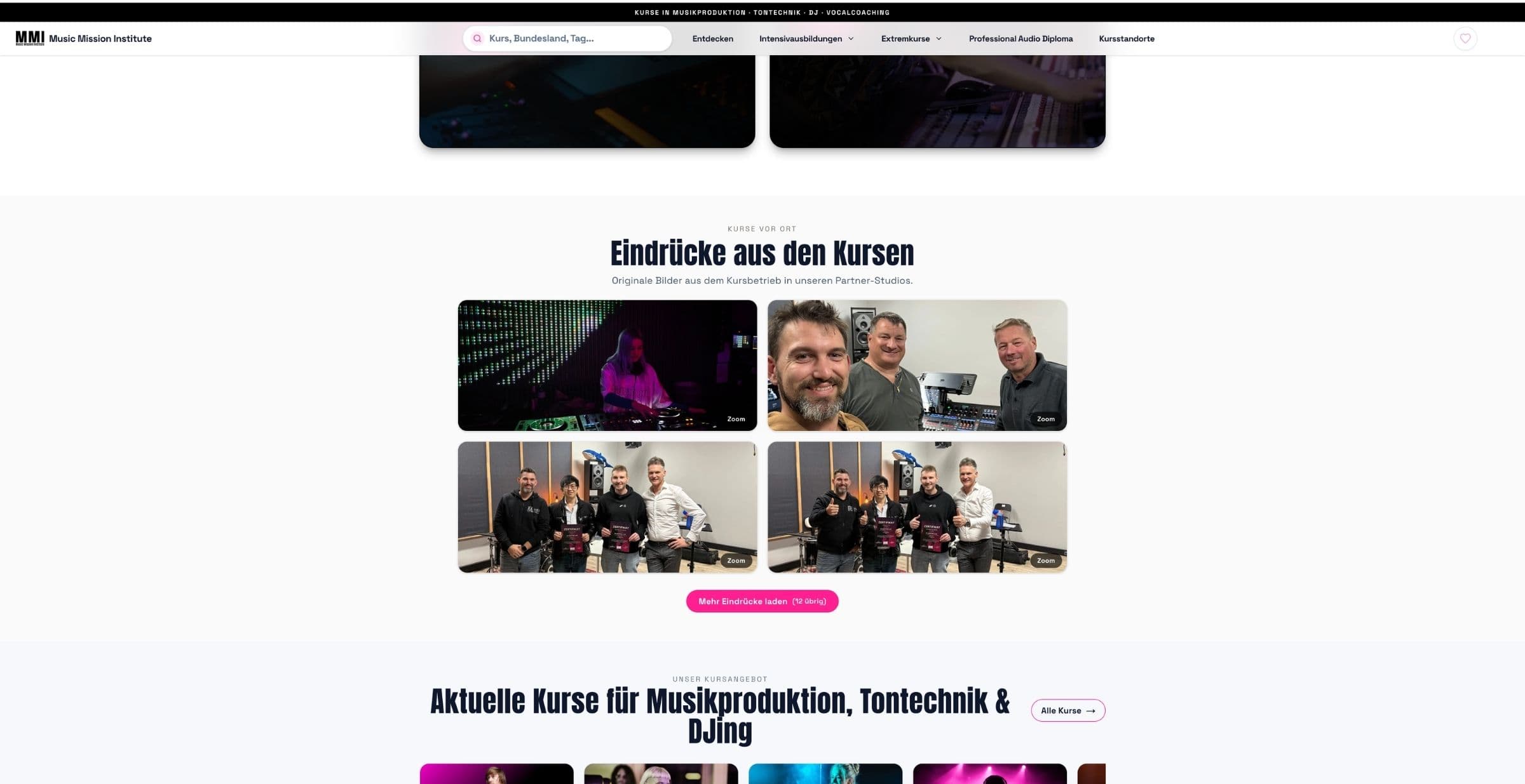 Music Mission Institute Desktop Ansicht 3