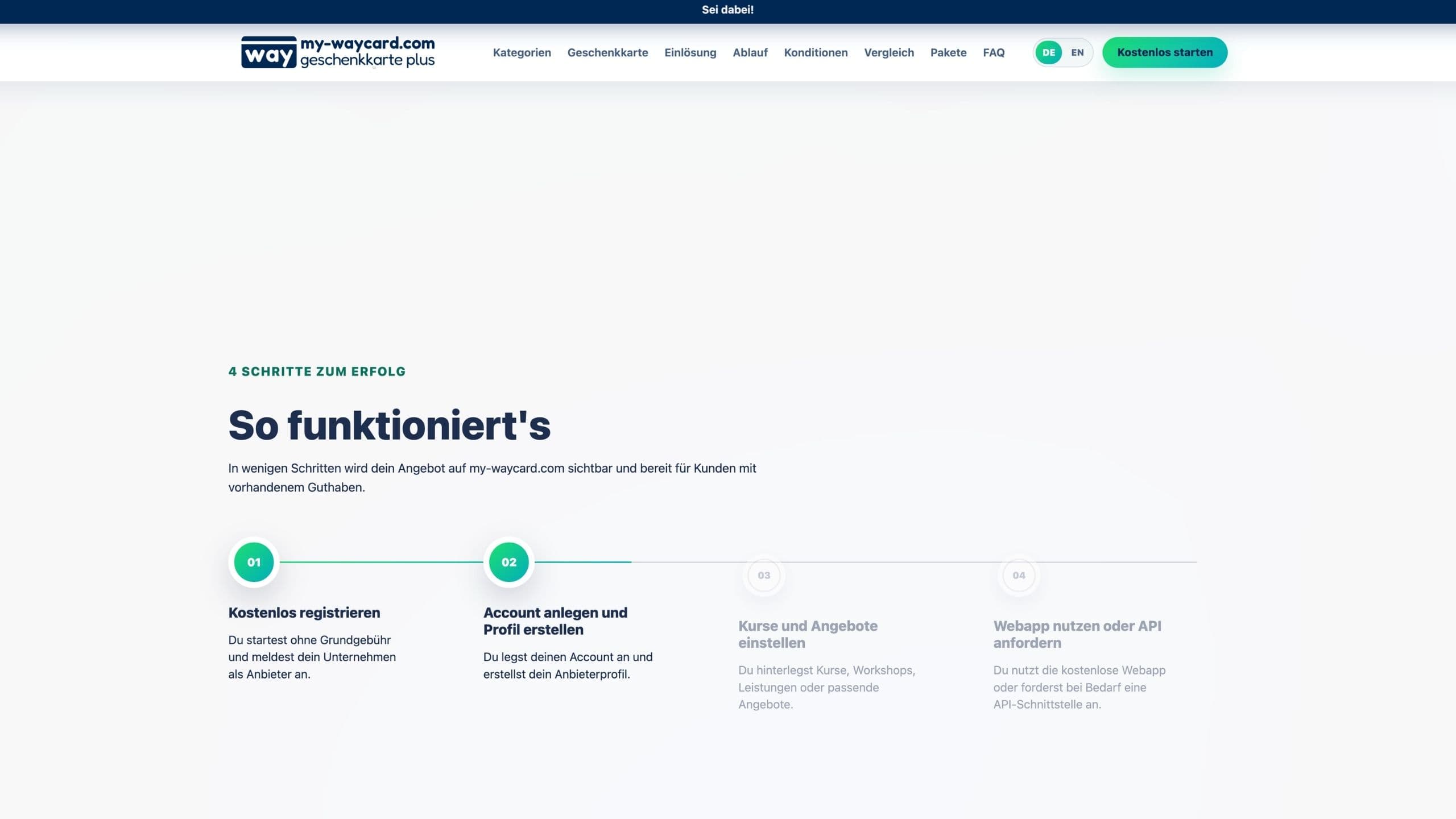 Anbieter-Akquise-Landingpage für my-waycard Desktop Ansicht 7