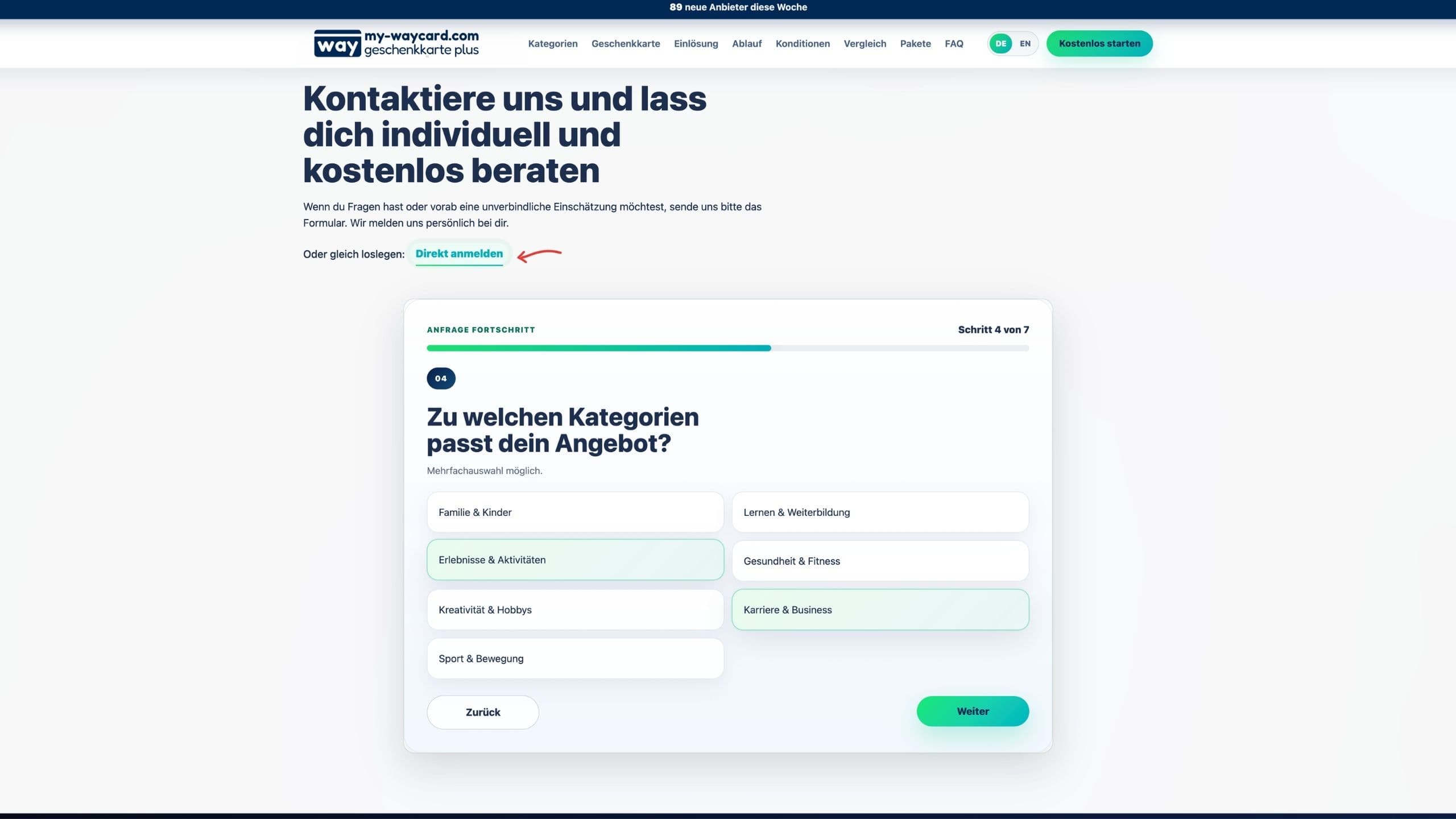 Seitenaufbau, Nutzenkommunikation und Conversion-Funnel Galerie 10