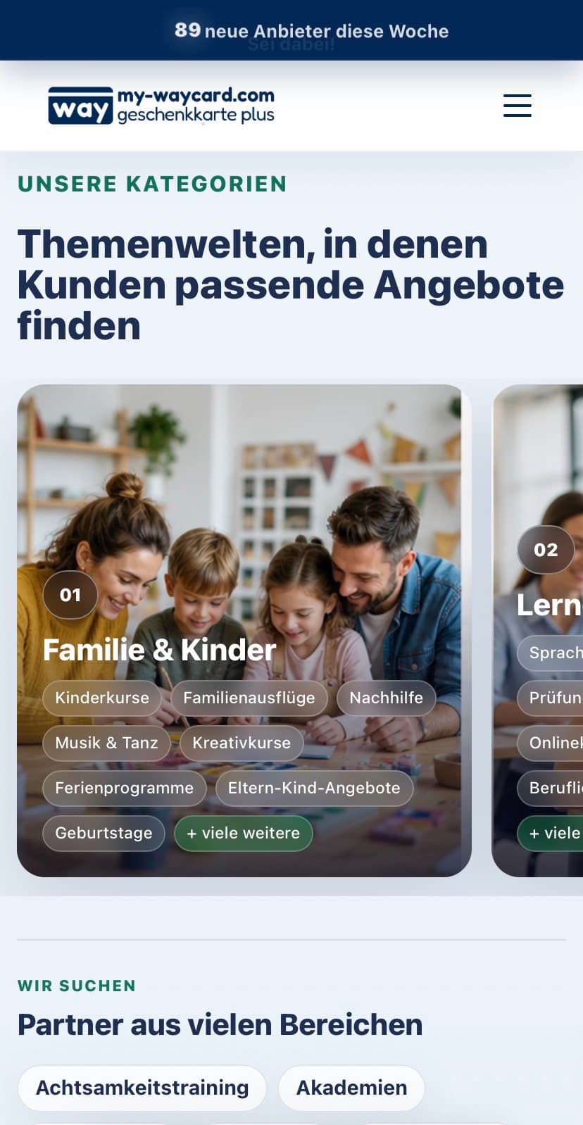 Anbieter-Akquise-Landingpage für my-waycard Mobile Ansicht 3
